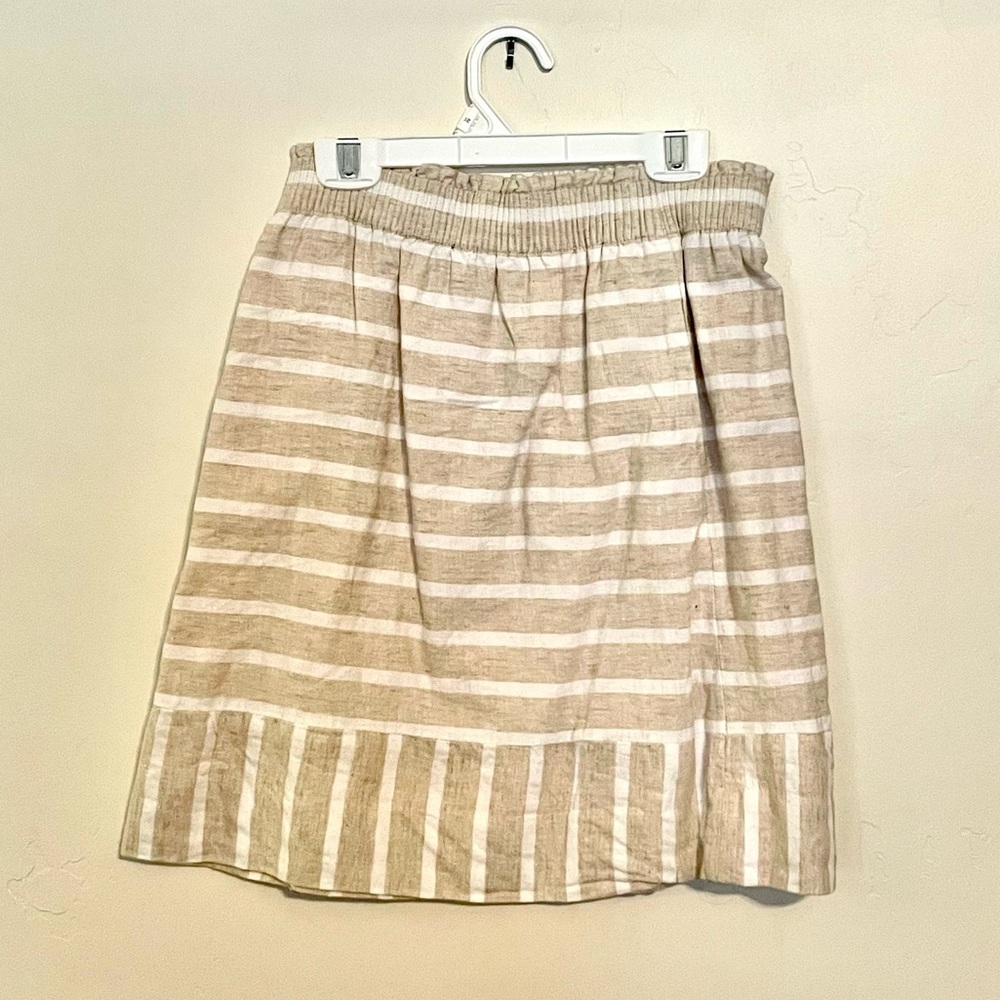 J Crew - Beige Stripe Skirt - 00